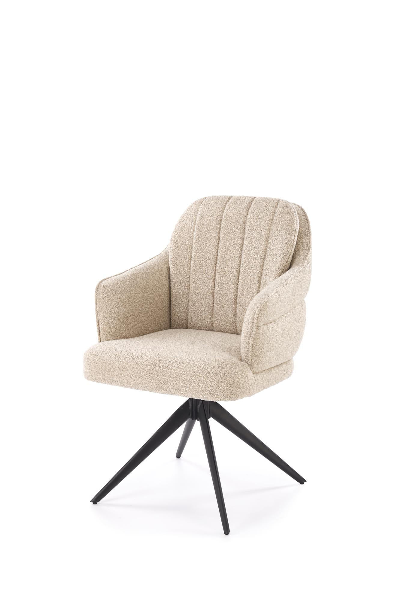 Krzesło tapicerowane K570 beżowe funkcja obracania