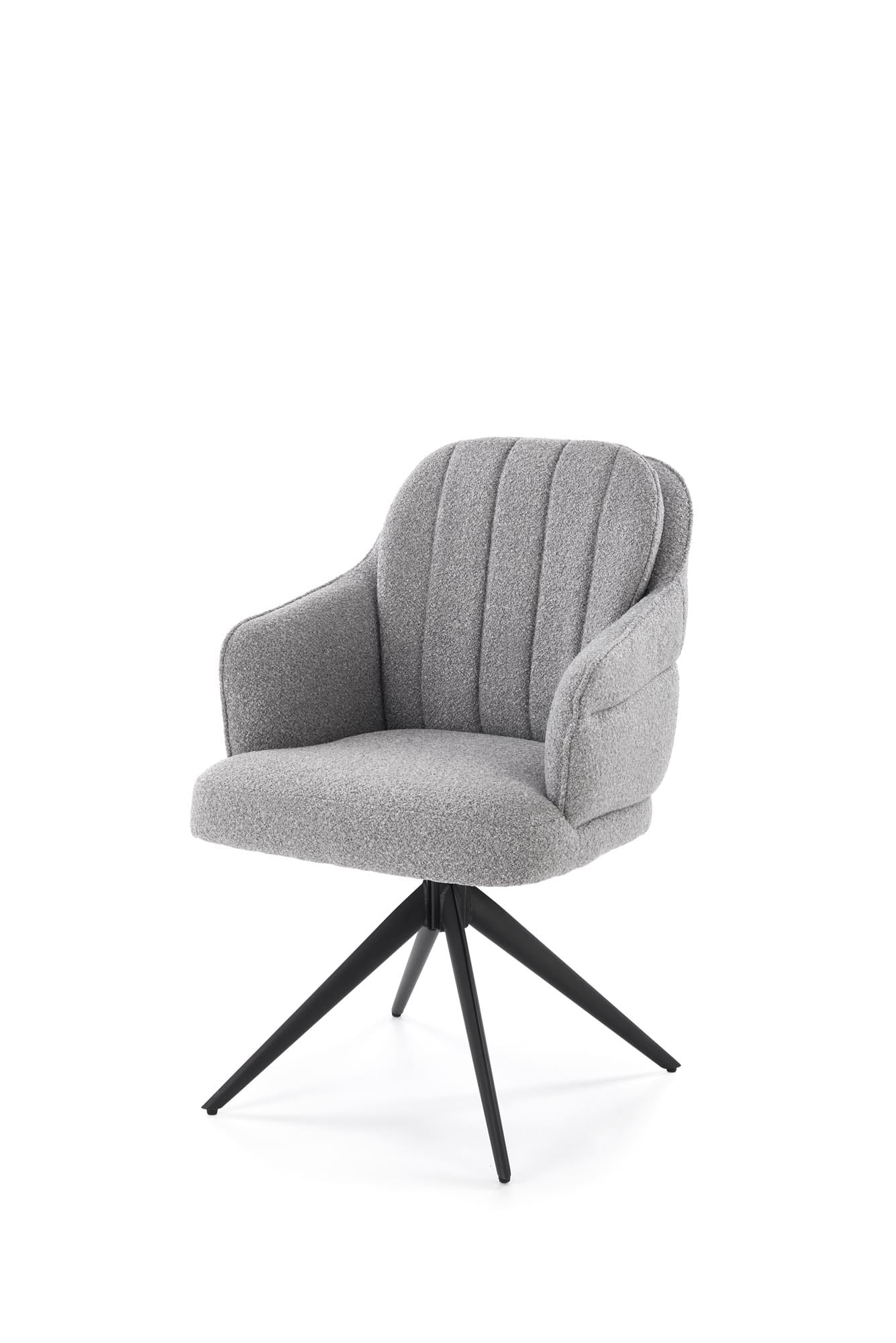 Krzesło tapicerowane K570 popielate funkcja obracania