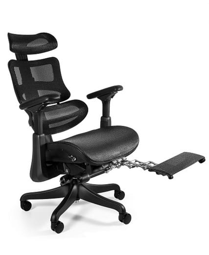 Fotel ergonomiczny Ergothrone z podnóżkiem