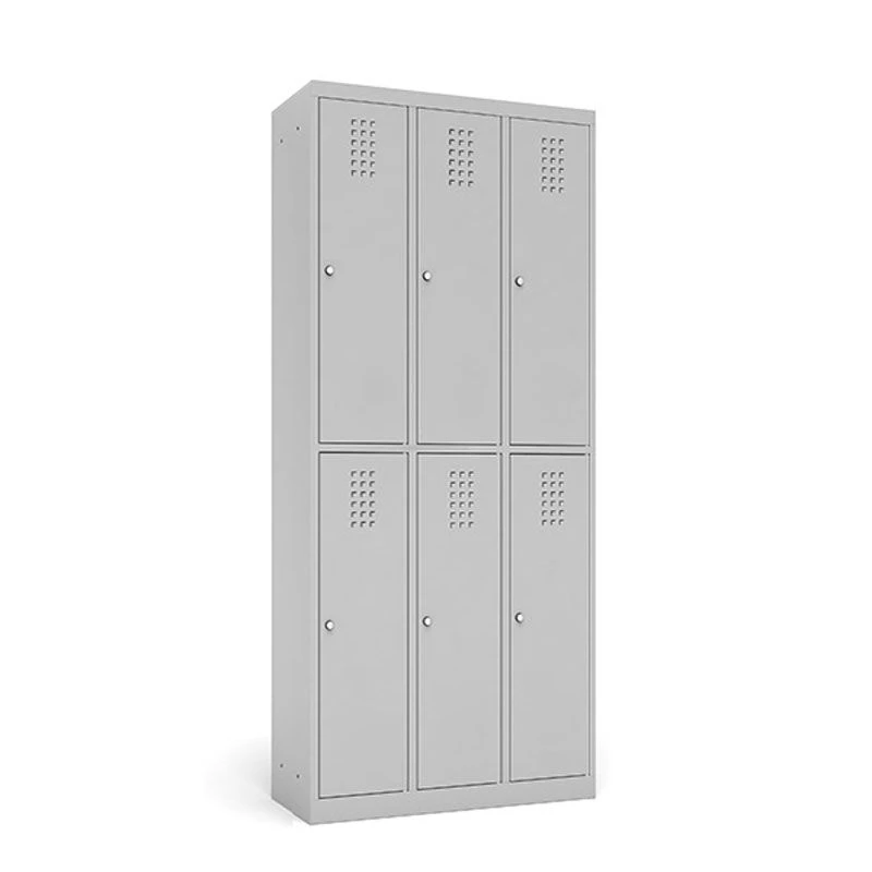 Metalowa szafka 73 cm 6 skrytkowa wysoka