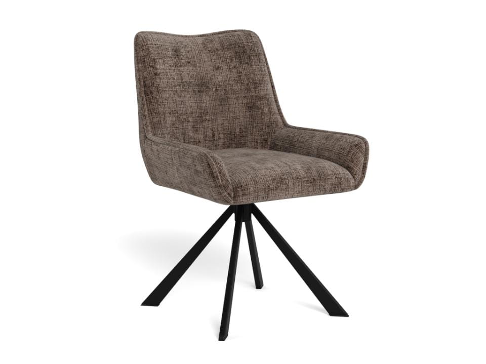 Krzesło tapicerowane Eddie Juto 24 brązowe obrotowe