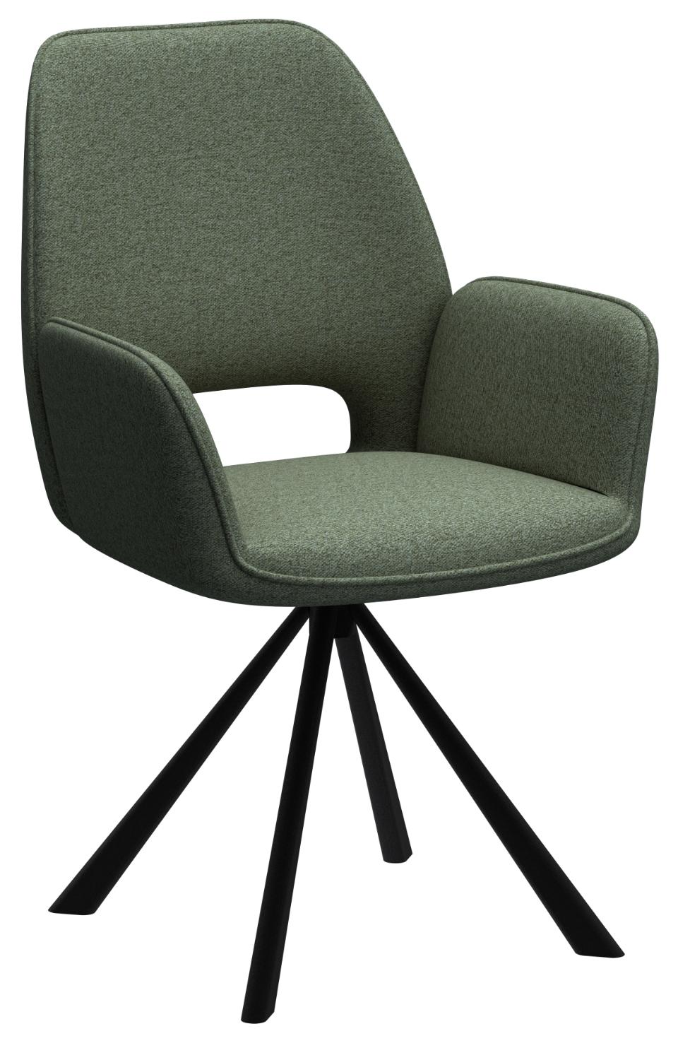Krzesło jadalniane Graham zielone Apia 352 obrotowe