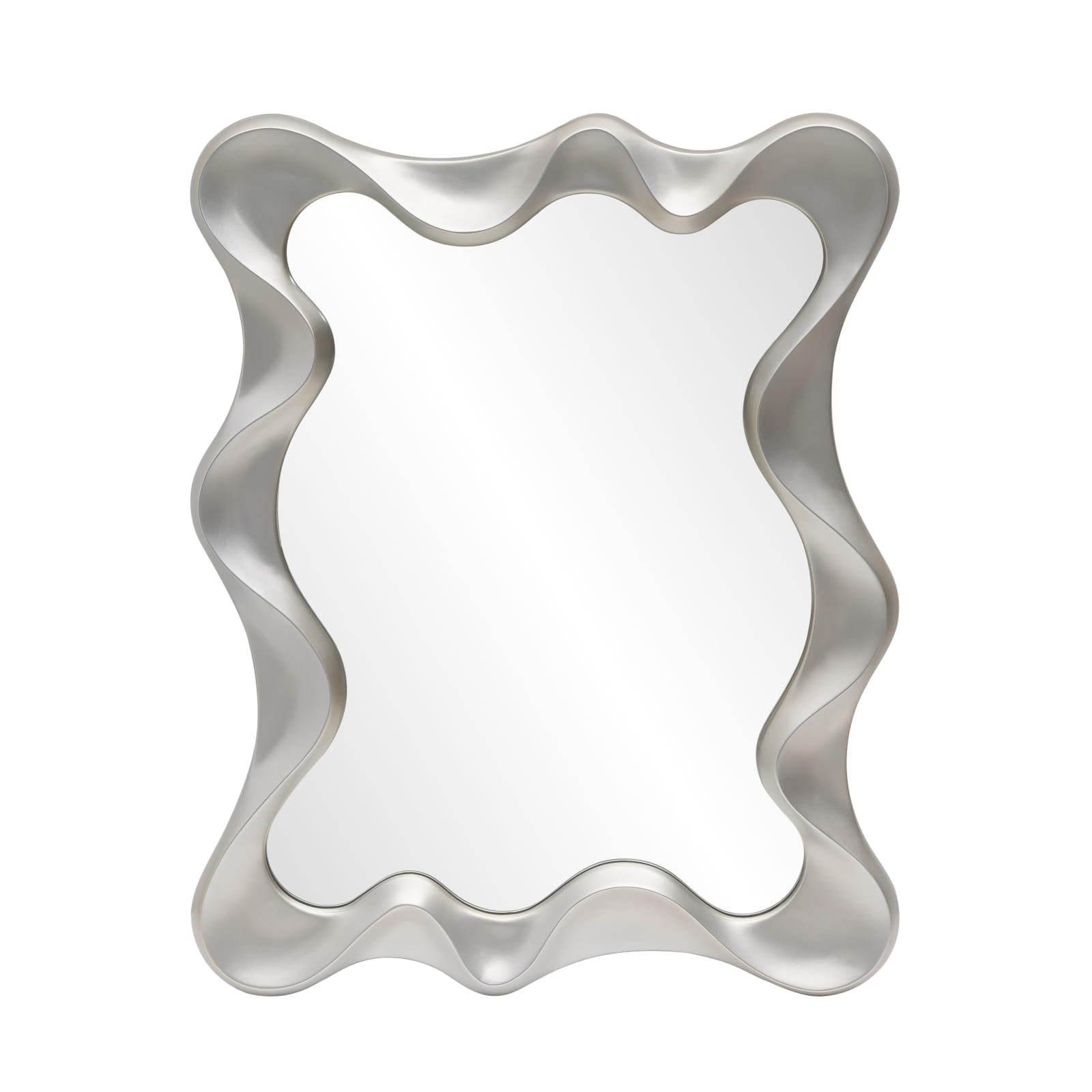 Lustro ścienne DECO srebrny antyczny