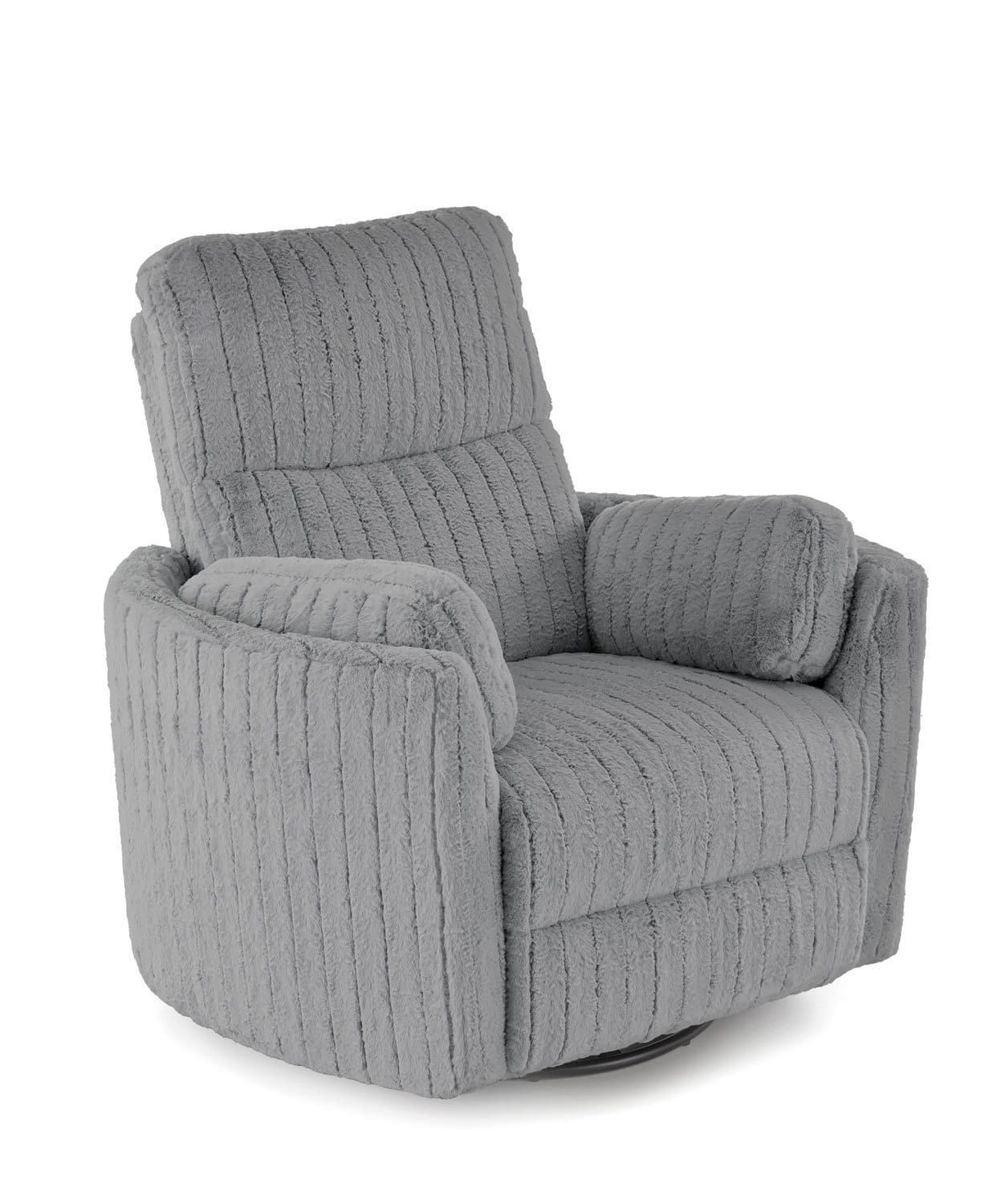 Fotel elektrycznie rozkładany PEGAS popielaty obrotowy