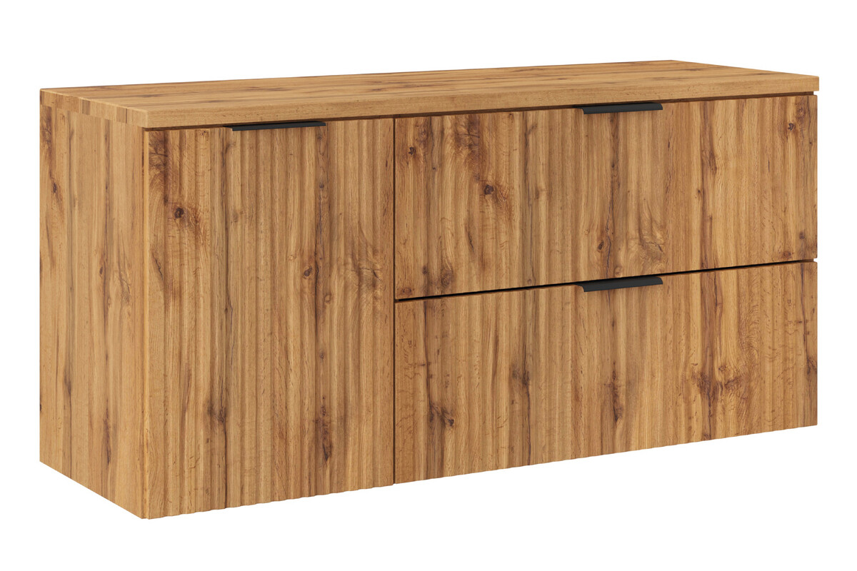Adel Oak Zestaw meblowy 120cm z blatem i szafką z koszem na pranie