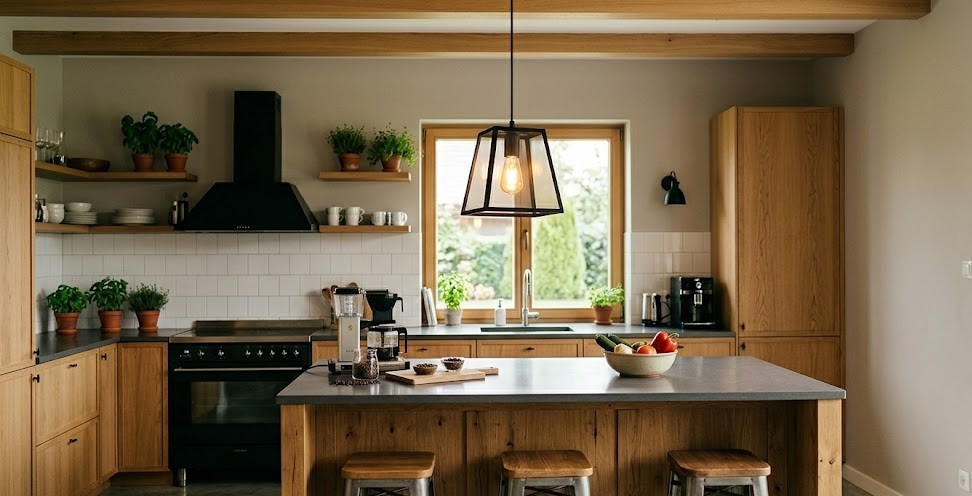 Jakie lampy wiszące sprawdzą się nad wyspą kuchenną, a jakie nad stołem?